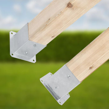 Base fijación de pérgola para mástil cuadrado en superficie dura para atornillar de Kotarbau