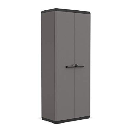 Armario alto de resina 80x40x21,6 cm. para almacén, caseta, desván o garage, Ref. 9727000. Keter | maxjardin
