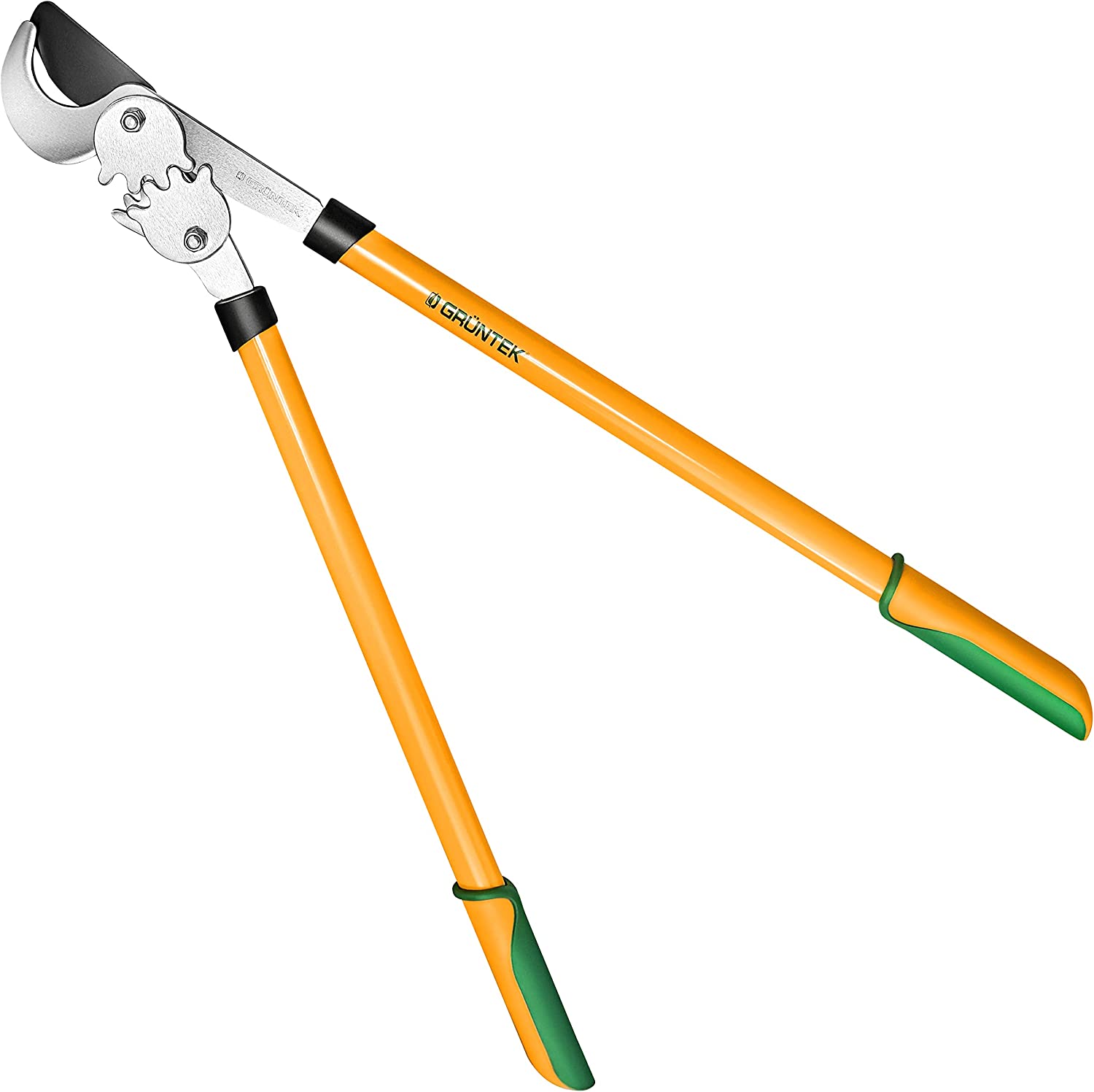 Vista general de la Tijera de podar a 2 Manos T-Rex 76cm Cortarramas hasta Ø 5cm. Hoja Bypass 67mm. con Doble Engranaje. GRÜNTEK