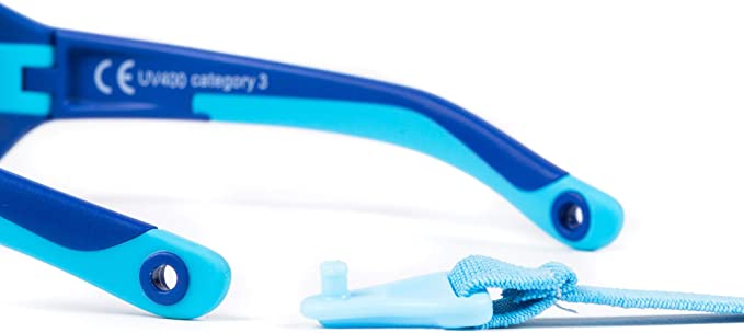 Gafas de Sol SUPER FLEXIBLES de GOMA infantiles desde 2 Años. Sin BPA. Irrompibles. Banda Ajustable y Extraíble. Protección UV400 Y UVB. OUTDOOR. Kiddus