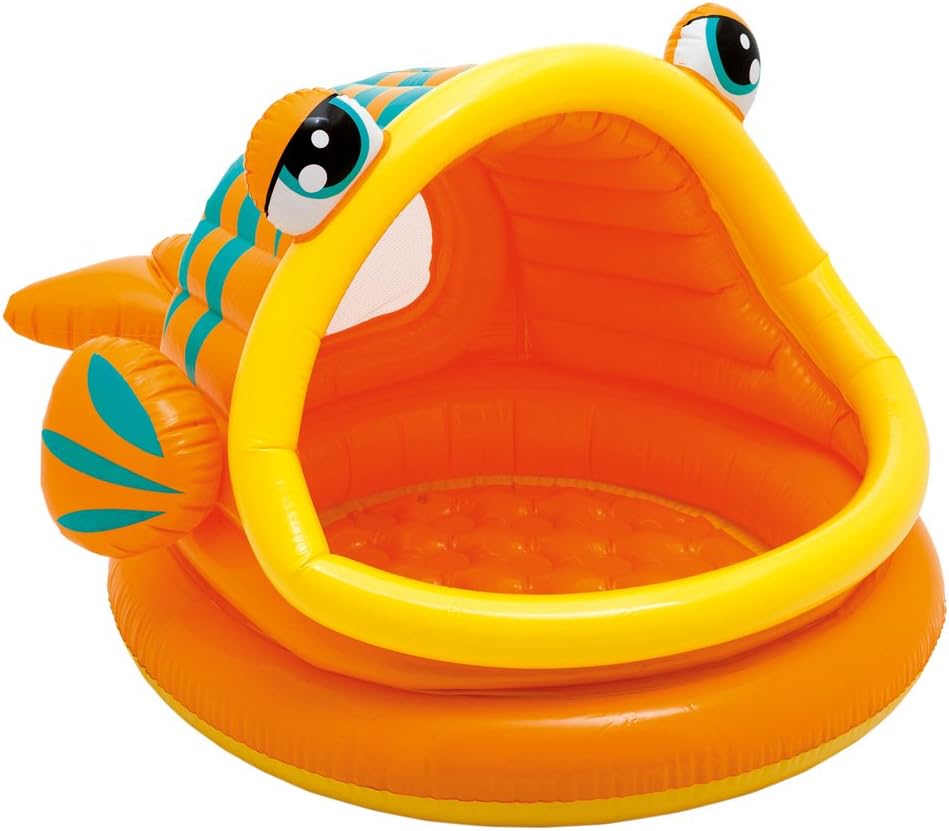 Piscina hinchable unicornio, caracol, pez 127x102x69 cm, 45 litros. Intex