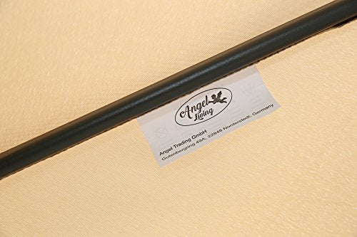 Etiqueta corporativa de Angel Living del Parasol de Aluminio 270 cm con Inclinación, Manivela, Sombrilla con Mástil de Aluminio de 38 mm para Patio Terraza Playa (Beige). Angel Living | maxjardin