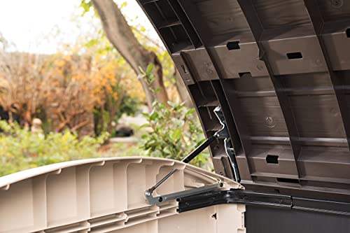 Detalle pistón de apertura del cobertizo grande Ultra Sio de Keter