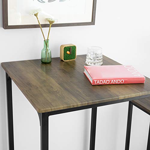 Vista en ambiente con la Mesa Alta de Bar + 2 Taburetes Juego de Barra de bar o cocina ES (OGT27-N). SoBuy