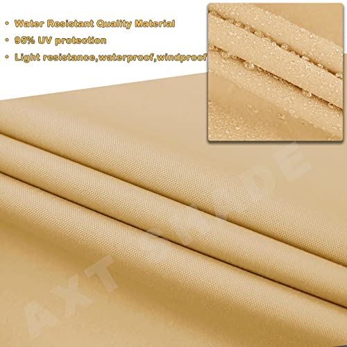 Características de la lona del Toldo Vela de Sombra Triangular 3,6 x 3,6 x 3,6 m, protección Rayos UV Impermeable para Exteriores Color Arena. AXT SHADE