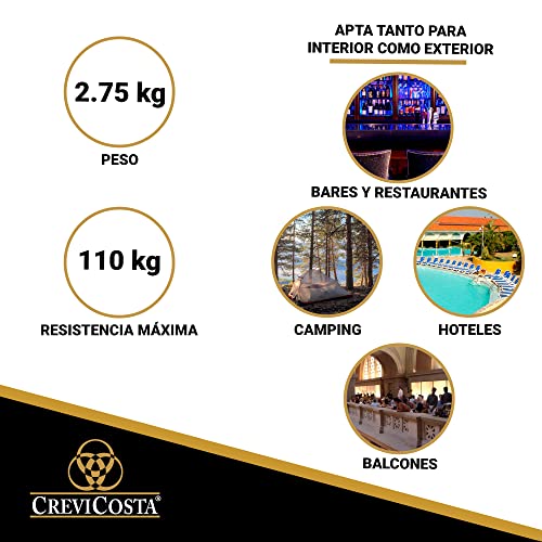 Lote 4 SILLAS Caribe Resina color Antracita GRAN OFERTA!, 85x54x44 cm. CREVICOSTA