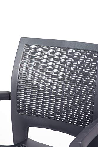 Lote 4 SILLAS Caribe Resina color Antracita GRAN OFERTA!, 85x54x44 cm. CREVICOSTA