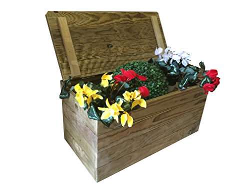 Baúl Banco de Madera tratada para el Exterior. Totalmente Montado: 60x30x30 cm. AD servicios | maxjardin