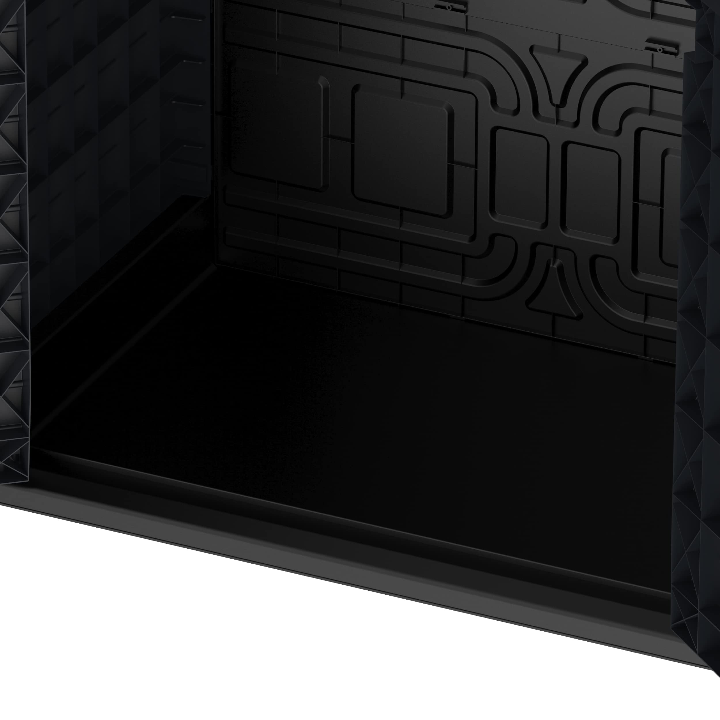 Detalle del arcón cubre cubos de exterior Duramax