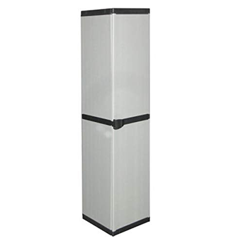 Vista del Armario alto y estrecho con 3 baldas Gris, 34 x 39,5 x 168 cm. 7813C04. Mongardi