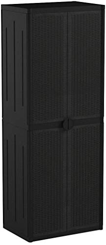 Vista general del Armario Resina 4B Ratan 65X45X172C | maxjardin