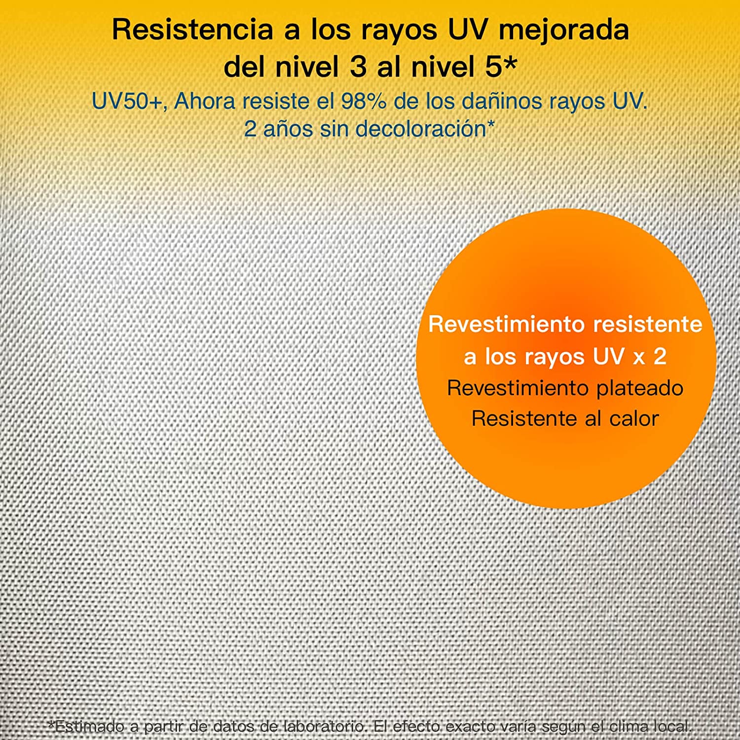 Tejido Resistente a rayos UV de la Funda impermeable para Mesa Exterior para Patio o Terraza de tejido Oxford Resistente Ø130X75x71cm. AWNIC