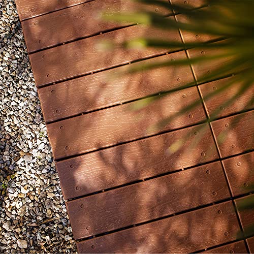 Vista cenital de las baldosas de Jardín para Exteriores Vista en exterior en terraza