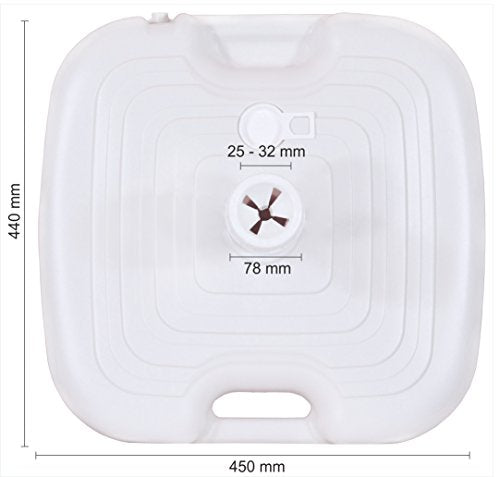 Base de sombrilla de PE, Blanco, Aprox. 20 l. Schneider