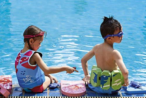 Niño y niña en piscina con Flotador de cintura Beco Sealife infantil 96071-4, Rosa hasta 30kg | maxjardin
