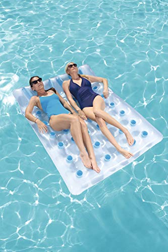 Colchoneta Hinchable doble 193x142 cm. Vista en piscina. 43055 Bestway