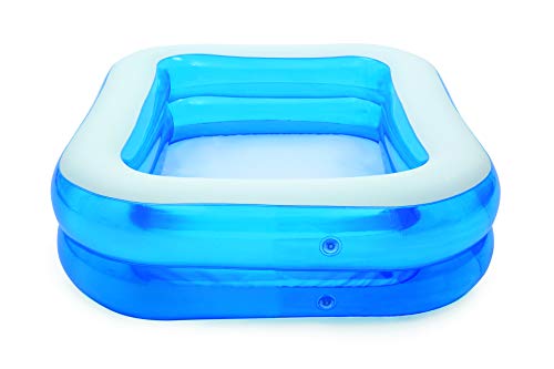 Piscina Hinchable Infantil Blue Rectangular 201x150x51 cm. Vista frontal. 54005 - Bestway