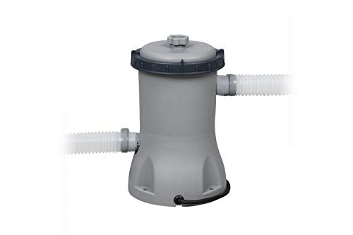 Piscina elevada Desmontable tipo Tubular Power Steel 427x250x100 cm Depuradora Cartucho 2.006 l/h Escalera y Cobertor Diseño Rattan 【7.250 litros】. BESTWAY 56714