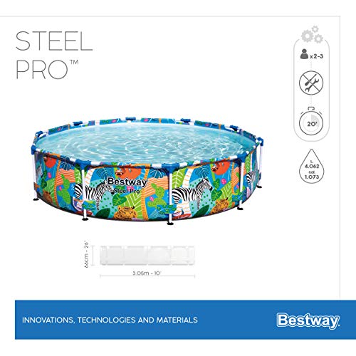 Piscina Desmontable Tubular Infantil Steel Pro 305x66 cm 【4.062 litros】. Bestway 56985