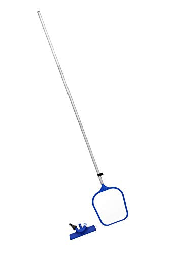 Kit de Limpieza de Piscinas, aspirador, Recogehojas y Pértiga 174 cm. 58013. BestwayVista de producto del Kit de Limpieza de Piscinas, aspirador, Recogehojas y Pértiga 174 cm. 58013. Bestway
