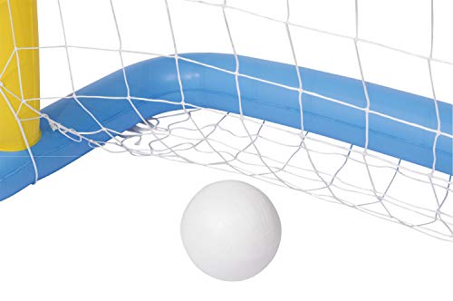 Juego Porteria Waterpolo Flotador Con Pelota para piscina, 137 x 66 cm. Detalle. de pelota y portería. 8321070 Bestway