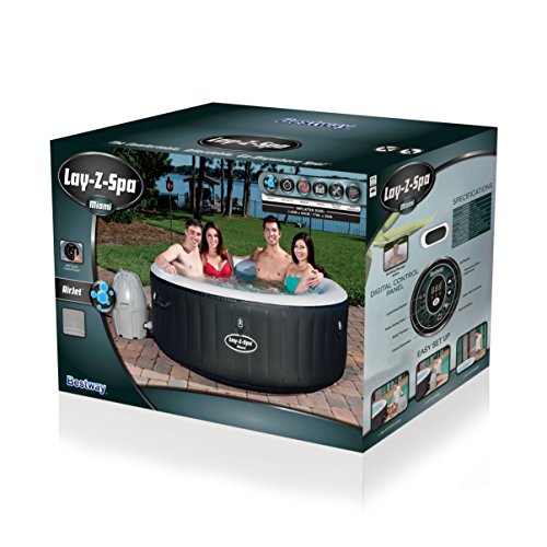 Packaging del Spa Bestway Miami 54123 Lay Z Hinchable para 2-4 Personas. Bestway