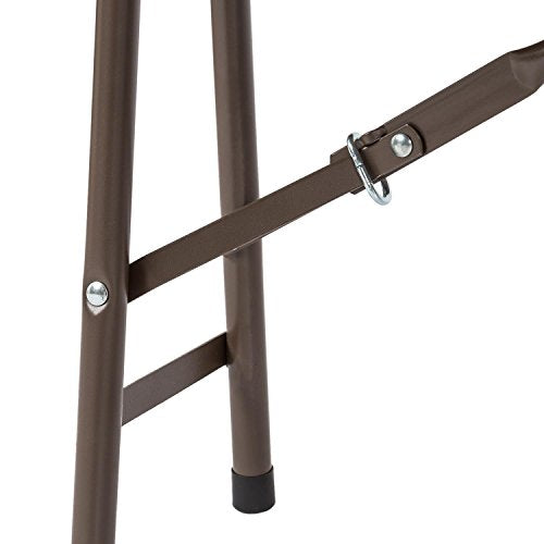 Conjunto de Muebles para Carpa de jardín, Juego de 2 Bancos y Mesa, 8-10 Personas, HDPE, Estructura Acero, Resistente Exteriores, Cierres de Seguridad, Marrón. Detalle estructura plegable. Blumfeldt Burgos Set Edition