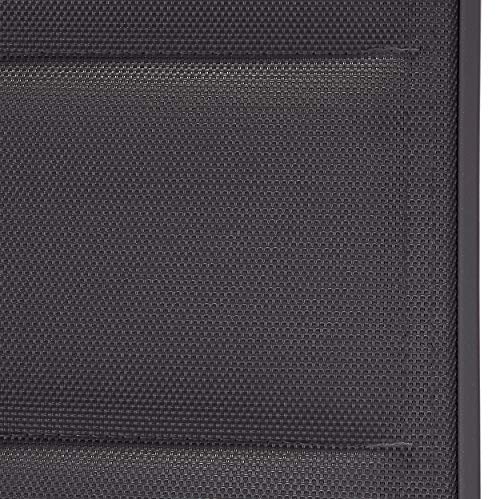 Detalle del tejido del Juego x2 Sillas Jardín Riva con Respaldo Alto Regulable Plegable en 7 Posiciones Resistentes a la Intemperie Gris Plateado. BRUBAKER