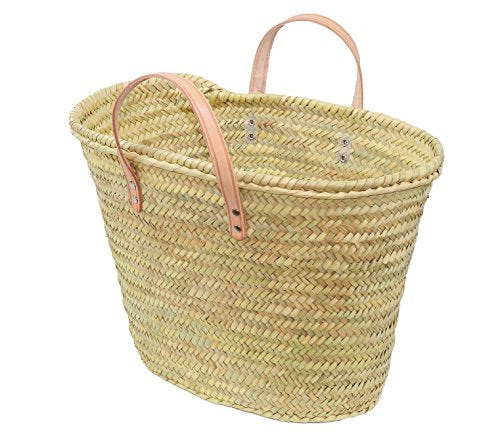 Capazo de Palma con Asas Cortas Beige para customizar 5010-5 (32x18x17). Hecho en España. Vista general. Cesteria Aparici