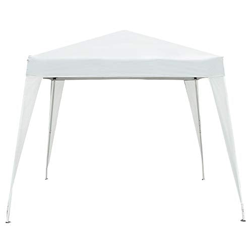 Carpa Plegable 3x3m de Acero y Cubierta de Tela Oxford Blanco. Vista frontal. Outsunn