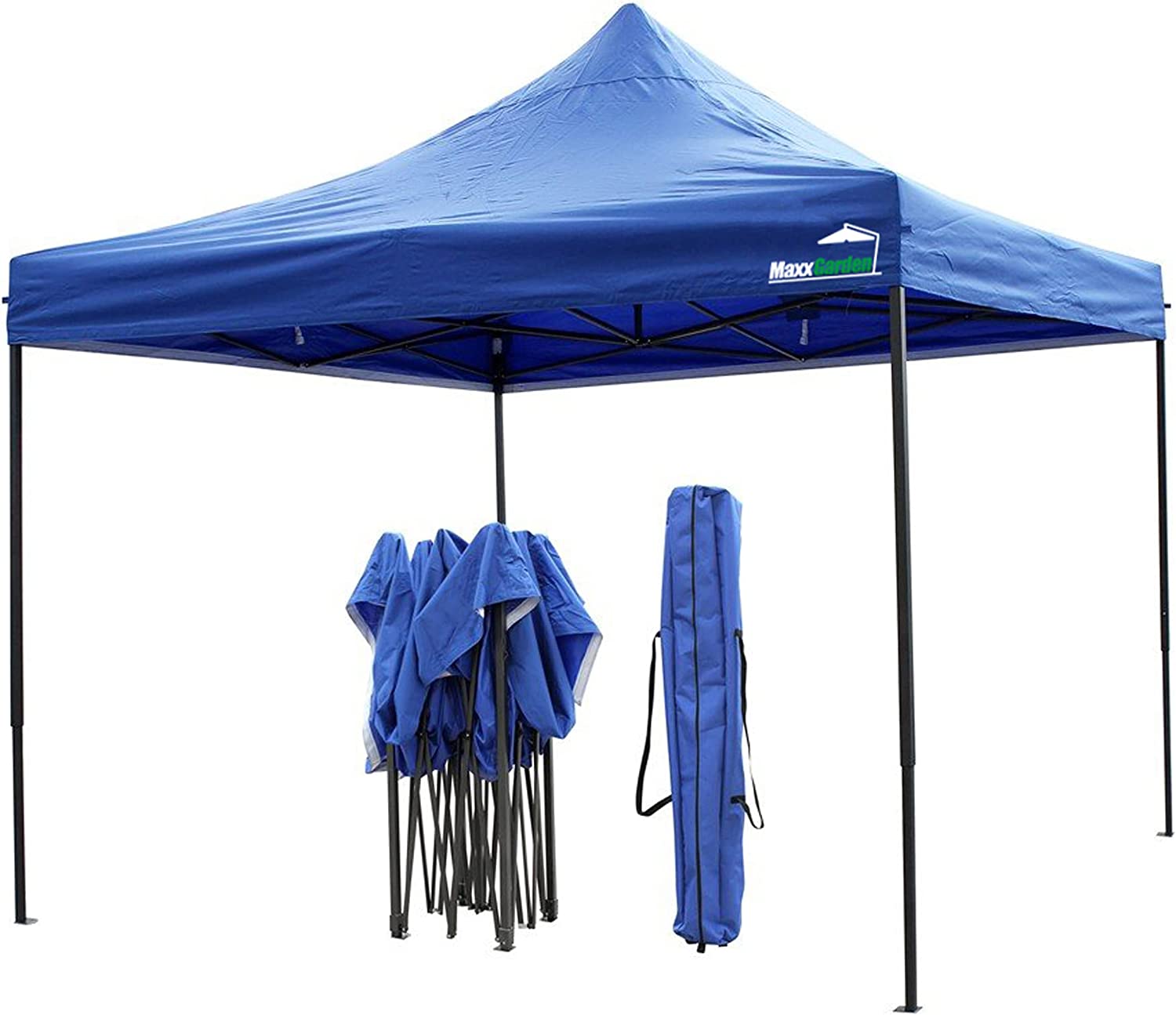 Carpa plegable 3x3 m, para playa y jardín con estructura metálica. Protección UV 50+, Impermeable. Bolsa de Transporte. MaxxGarden