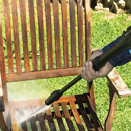 Puesta a punto del mobiliario exterior con la Hidrolimpiadora HidroBoost 1400 w EasyMove de Cecotec hecho en España. Compacta, potente y portátil. Ruedas y asa alta. Caudal máx 408 l/h. 105 bares máx. Boquilla turbo y boquilla ajustable. | maxjardin