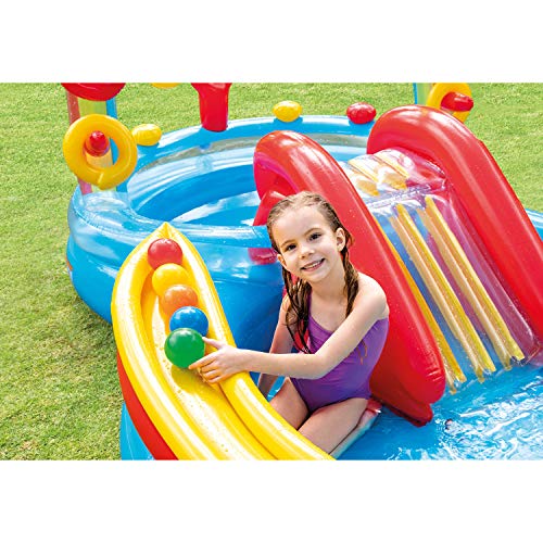 Centro juegos hinchable arco iris 297 x 193 x 130 x cm. 206 y 175 litros. Intex 57453np