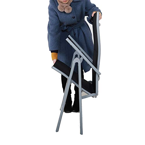 Juego x2 sillas plegables regulables 9 posiciones, respaldo alto (negro y plateado). Chicreat