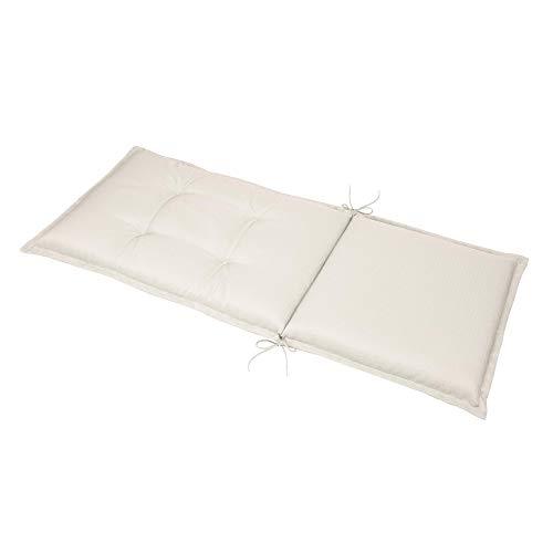 Cojín para sillas de Exterior, tumbonas, mecedoras o Asientos con Respaldo Alto Base HL 120x50x6 Placas compactas de gomaespuma Natural. Detalle cojín extendido. Beautissu | maxjardin