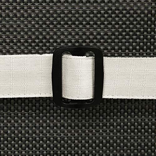 Cojín para sillas de Exterior, tumbonas, mecedoras o Asientos con Respaldo Alto Base HL 120x50x6 Placas compactas de gomaespuma Natural. Detalle de hebilla. Beautissu | maxjardin