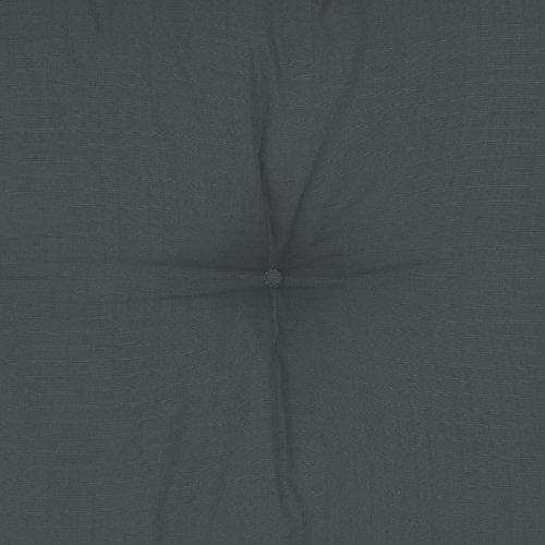 Detalle de Cojines para Muebles de jardín XLuna Lounge sillas de Mimbre de Exterior Asiento Grueso Acolchado Aprox. 40x40x10 cm Gris Grafito. Detalle remache en tejido. Beautissu | maxjardin