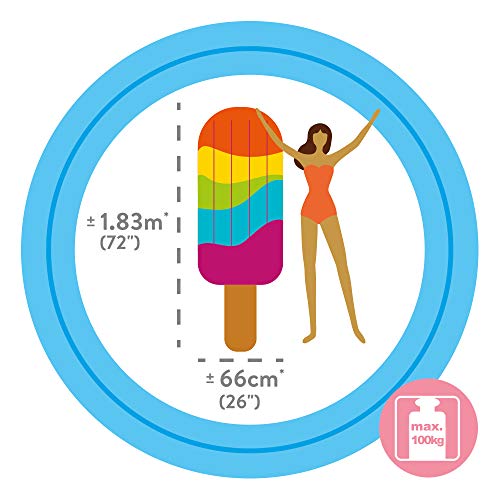 intex 58766eu - colchoneta hinchable helado de colores 76 x 192 cm