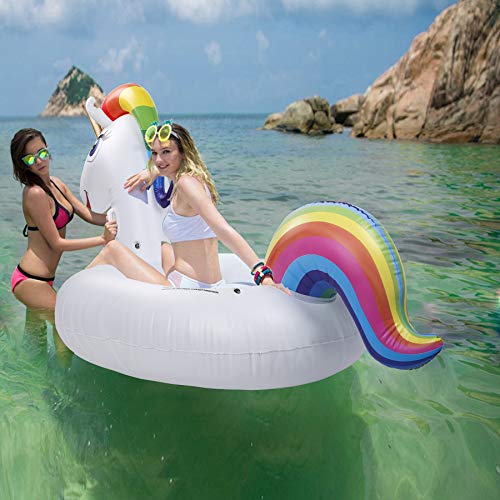 Unicornio Inflable gigante para Adultos y Niños para Piscina. NEWYANG