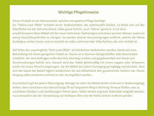 Columpio de jardín de 2 plazas de Madera de Teca Maciza, Ideal para jardín y terraza, Junado Susana. 120 cm. Vista frontal. Certificado de plantación controlada de teca. Sam