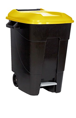 Tayg 421013 Eco - Contenedor de Residuos Eco con Pedal, color Amarillo, 100 L Vista general