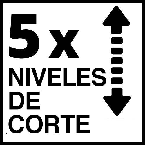 Cortacésped inalámbrico, batería GE-CM 18/33 Li familia Power X-Change (33cm anchura de corte). 3413260. Einhell. Detalle control 5 niveles de corte