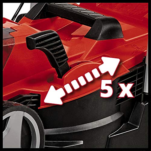 Cortacésped inalámbrico, batería GE-CM 18/33 Li familia Power X-Change (33cm anchura de corte). 3413260. Einhell. Detalle control 5 niveles de corte