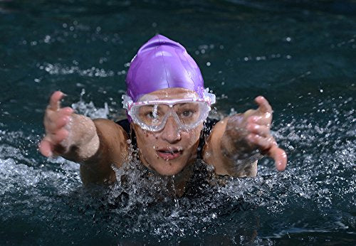 Gafas de Natación Anti-vaho, Unisex Adulto, Negro/Gris Lentes Ahumadas, Talla única. Skylight. Cressi. Vista en ambiente de piscina.