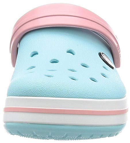 Vista frontal de Zuecos Crocs Crocband Clog K, Unisex niños, Ice Blue/White, 23/24 EU | maxjardin