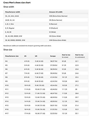 Tabla de tallas de los Zuecos Crocs Crocband U, Zuecos Unisex Adulto, Verde (Army Green-White 37p), 43-44 EU