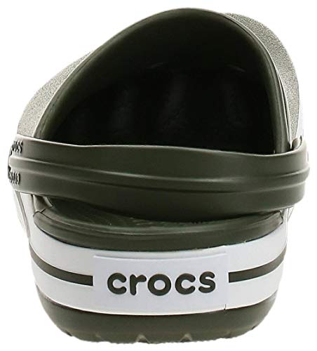 Vista posterior de Zuecos Verde Caki 43-44 EU. Crocband Crocs | maxjardin