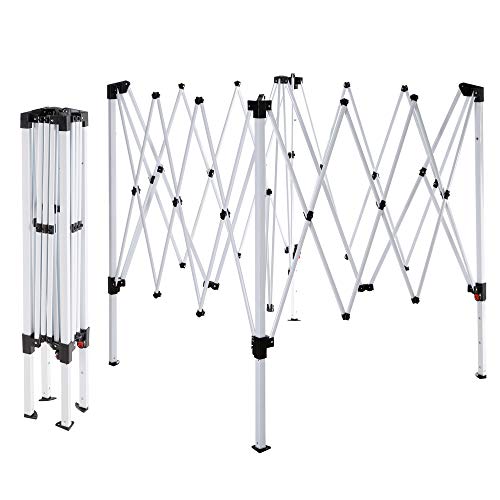 Cenador Capri Beige 3x3 m Plegable, Impermeable. Detslle de estructura sola plegada y desplegada. Deuba.