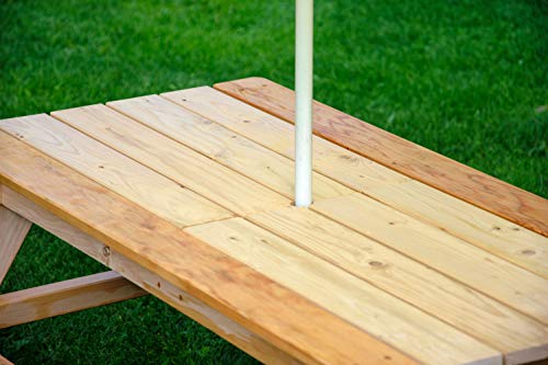 Sombrilla en Mesa de picnic infantil con bancos corridos. 94361FSCe. Dobar