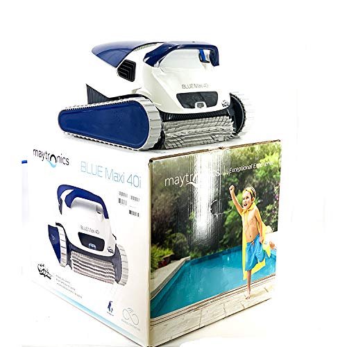 Producto y packeging del Robot automático para Piscinas Fondo y Paredes Blue Maxi 40i Sistema de navegación preciso Clever Clean. Control Remoto App MOVIL Bluetooth. limpiafondos. DOLPHIN